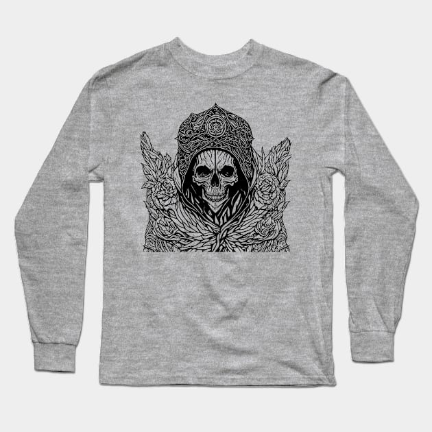 detailed skull Long Sleeve T-Shirt by lkn